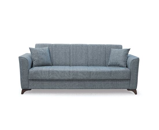 SILIA SILVER GREY ΥΦΑΣΜΑ 3ΘΕΣΙΟΣ ΚΑΝΑΠΕΣ/ΚΡΕΒΑΤΙ ΜΕ ΑΠΟΘ.ΧΩΡΟ 210X80εκ. - ΚΑΝΑΠΕΔΕΣ-ΣΑΛΟΝΙΑ στο Milonadakis.gr