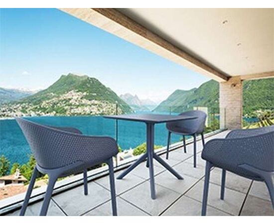 SKY DARK GREY 80X80X74εκ. ΤΡΑΠΕΖΙ ΠΟΛ/ΝΙΟΥ - ΤΡΑΠΕΖΙΑ ΕΞ. ΧΩΡΟΥ στο Milonadakis.gr