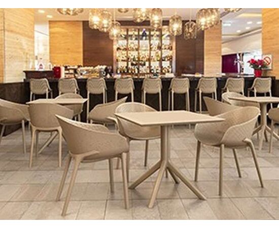 SKY TAUPE 80X80X74εκ. ΤΡΑΠΕΖΙ ΠΟΛ/ΝΙΟΥ - ΤΡΑΠΕΖΙΑ ΕΞ. ΧΩΡΟΥ στο Milonadakis.gr