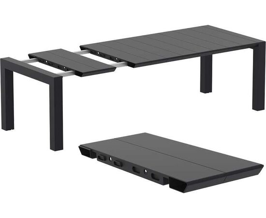 VEGAS BLACK 100X180/220Χ75εκ. ΕΠΕΚΤ.ΤΡΑΠΕΖΙ ΠΟΛ/ΝΙΟΥ - ΤΡΑΠΕΖΙΑ ΕΞ. ΧΩΡΟΥ στο Milonadakis.gr