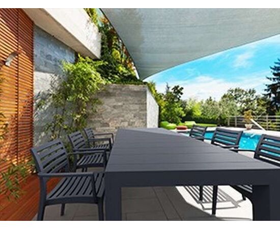 VEGAS BLACK 100X180/220Χ75εκ. ΕΠΕΚΤ.ΤΡΑΠΕΖΙ ΠΟΛ/ΝΙΟΥ - ΤΡΑΠΕΖΙΑ ΕΞ. ΧΩΡΟΥ στο Milonadakis.gr