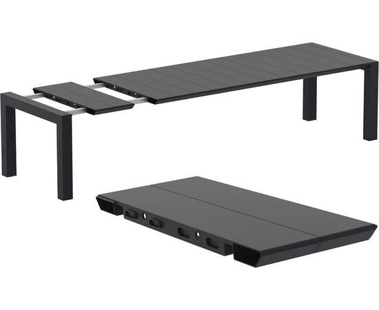 VEGAS BLACK 100X260/300Χ75εκ. ΕΠΕΚΤ.ΤΡΑΠΕΖΙ ΠΟΛ/ΝΙΟΥ - ΤΡΑΠΕΖΙΑ ΕΞ. ΧΩΡΟΥ στο Milonadakis.gr
