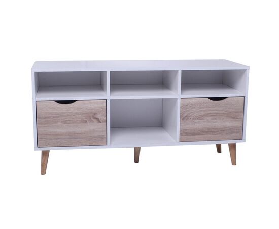 TV15 WHITE/S.OAK 117Χ39X53εκ. ΕΠΙΠΛΟ - ΕΠΙΠΛΑ ΤΗΛΕΟΡΑΣΗΣ στο Milonadakis.gr