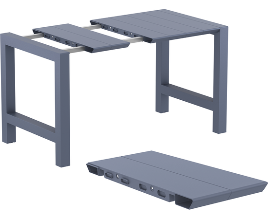 VEGAS BAR DARK GREY 100X100/140εκ. ΕΠΕΚΤ. ΠΟΛ/ΝΙΟΥ - ΤΡΑΠΕΖΙΑ ΕΞ. ΧΩΡΟΥ στο Milonadakis.gr