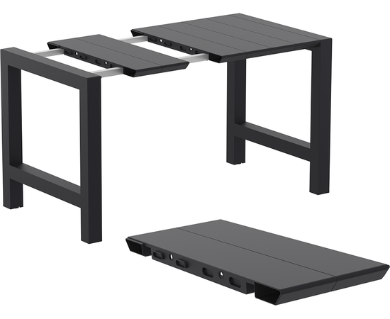 VEGAS BAR BLACK 100X100/140εκ. ΕΠΕΚΤ. ΠΟΛ/ΝΙΟΥ - ΤΡΑΠΕΖΙΑ ΕΞ. ΧΩΡΟΥ στο Milonadakis.gr