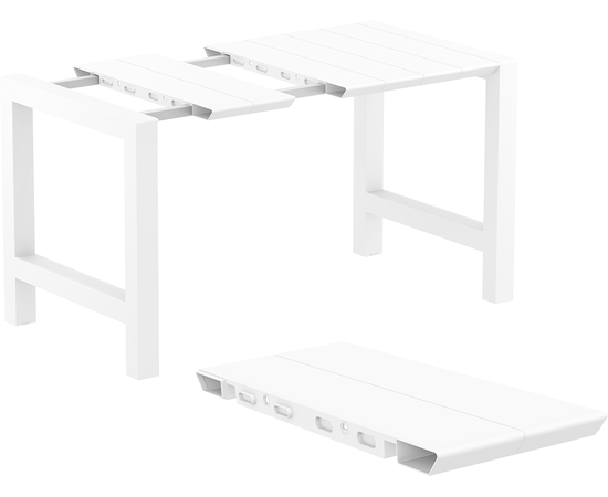 VEGAS BAR WHITE 100X100/140εκ. ΕΠΕΚΤ. ΠΟΛ/ΝΙΟΥ - ΤΡΑΠΕΖΙΑ ΕΞ. ΧΩΡΟΥ στο Milonadakis.gr