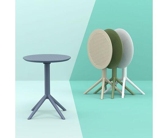 SKY TAUPE Φ60X74εκ. ΤΡΑΠΕΖΙ ΠΤΥΣ/ΝΟ ΠΟΛ/ΝΙΟΥ - ΤΡΑΠΕΖΙΑ ΕΞ. ΧΩΡΟΥ στο Milonadakis.gr