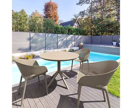 SKY TAUPE Φ105X74εκ. ΤΡΑΠΕΖΙ ΠΟΛ/ΝΙΟΥ - ΤΡΑΠΕΖΙΑ ΕΞ. ΧΩΡΟΥ στο Milonadakis.gr