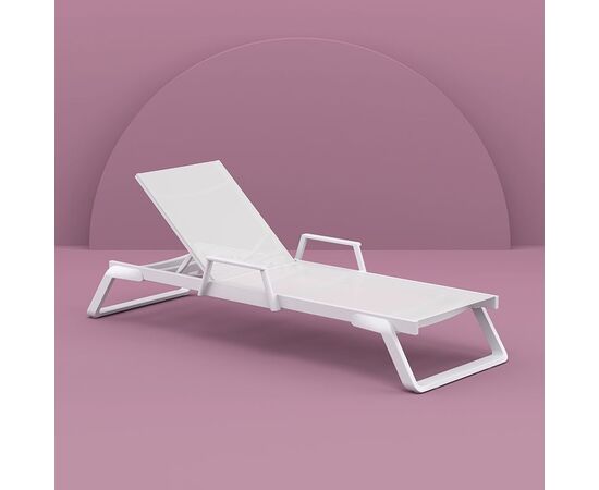 TROPIC ΞΑΠΛΩΣΤΡΑ ΜΕ ΜΠΡΑΤΣΑ WHITE/WHITE ΑΛΟΥΜ-ΠΟΛ/ΝΙΟΥ - ΞΑΠΛΩΣΤΡΕΣ στο Milonadakis.gr