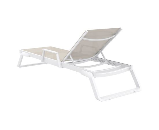 TROPIC ΞΑΠΛΩΣΤΡΑ ΜΕ ΜΠΡΑΤΣΑ WHITE/TAUPE ΑΛΟΥΜ-ΠΟΛ/ΝΙΟΥ - ΞΑΠΛΩΣΤΡΕΣ στο Milonadakis.gr