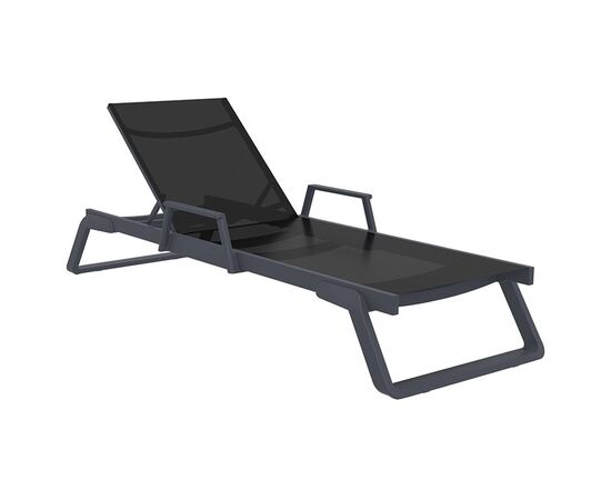 TROPIC ΞΑΠΛΩΣΤΡΑ ΜΕ ΜΠΡΑΤΣΑ DARK GREY/BLACK ΑΛΟΥΜ-ΠΟΛ/ΝΙΟΥ - ΞΑΠΛΩΣΤΡΕΣ στο Milonadakis.gr
