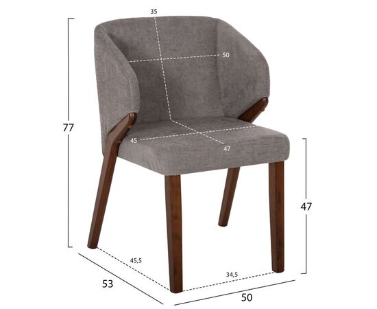 ΚΑΡΕΚΛΑ RADDER HM9749 RUBBERWOOD ΣΕ ΚΑΡΥΔΙ-ΓΚΡΙ ΥΦΑΣΜΑ 50x53x77Υεκ. - ΚΑΡΕΚΛΕΣ - ΠΟΛΥΘΡΟΝΕΣ ΕΣ. στο Milonadakis.gr