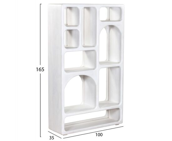 ΒΙΒΛΙΟΘΗΚΗ HANDYR HM9707 ΜΑΣΙΦ ΞΥΛΟ MANGO ΣΕ ΛΕΥΚΟ ΧΡΩΜΑ 100x35x165Yεκ. - ΒΙΤΡΙΝΕΣ στο Milonadakis.gr