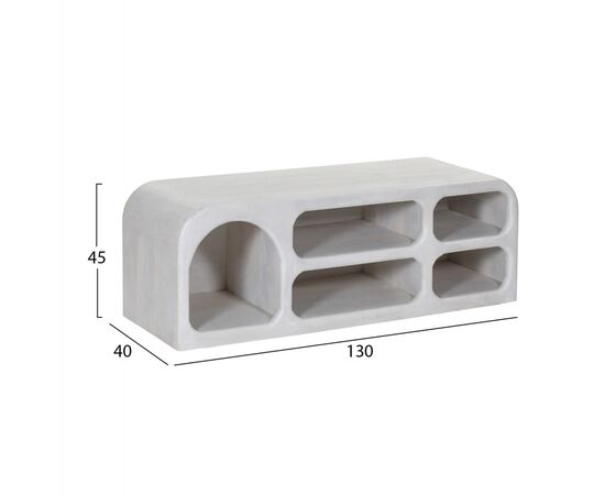ΕΠΙΠΛΟ ΤΗΛΕΟΡΑΣΗΣ HANDYR HM9704 ΜΑΣΙΦ ΞΥΛΟ MANGO ΣΕ ΛΕΥΚΟ 130x40x45Yεκ. - ΕΠΙΠΛΑ ΤΗΛΕΟΡΑΣΗΣ στο Milonadakis.gr