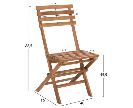 ΣΕΤ 3ΤΜΧ ΕΞΩΤ.ΧΩΡΟΥ ΠΤΥΣΣΟΜΕΝΟ KENDYR HM9907 ΜΑΣΙΦ TEAK ΞΥΛΟ-ΦΥΣΙΚΟ 46x50x88,5Υ - ΣΕΤ ΤΡΑΠΕΖΑΡΙΕΣ στο Milonadakis.gr