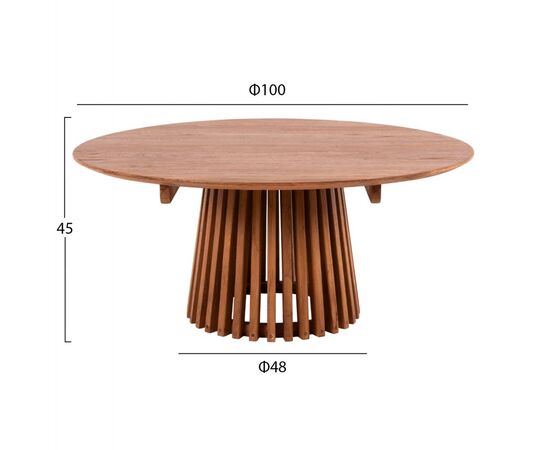 ΤΡΑΠΕΖΙ ΣΑΛΟΝΙΟΥ ΣΤΡΟΓΓΥΛΟ FRANTZ HM9523.11 ΜΑΣΙΦ MINDI ΞΥΛΟ-ΦΥΣΙΚΟ Φ100X45Υεκ. - ΤΡΑΠΕΖΑΚΙΑ ΣΑΛΟΝΙΟΥ στο Milonadakis.gr