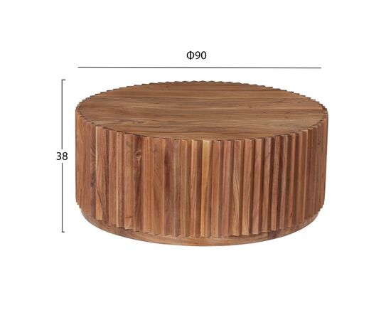 ΤΡΑΠΕΖΙ ΣΑΛΟΝΙΟΥ ΣΤΡΟΓΓΥΛΟ SEDGE HM9695 ΜΑΣΙΦ ΑΚΑΚΙΑ-ΦΥΣΙΚΟ ΧΡΩΜΑ Φ90Χ38Υεκ. - ΤΡΑΠΕΖΑΚΙΑ ΣΑΛΟΝΙΟΥ στο Milonadakis.gr