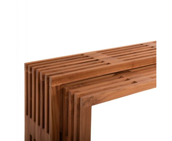 ΤΡΑΠΕΖΙΑ ΣΑΛΟΝΙΟΥ ΣΕΤ 2ΤΜΧ NYA HM9828 ΜΑΣΙΦ ΞΥΛΟ TEAK ΣΕ ΦΥΣΙΚΟ  110x30x46Υεκ. - ΤΡΑΠΕΖΑΚΙΑ ΣΑΛΟΝΙΟΥ στο Milonadakis.gr