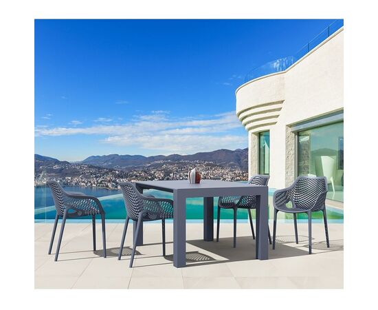 Σετ Τραπεζαρίας 5τμχ Vegas Air XL Dark Grey 100X100/140Χ75εκ. - ΣΕΤ ΤΡΑΠΕΖΑΡΙΕΣ στο Milonadakis.gr