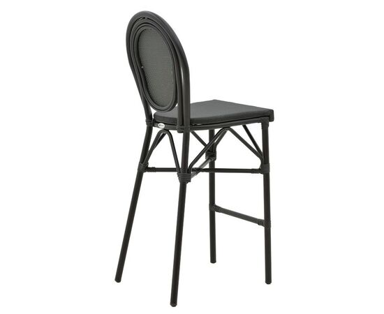 Σκαμπό μπαρ κήπου Dezyan pakoworld μαύρο αλουμίνιο-μαύρο textilene 41.5x53.5x116εκ - ΚΑΡΕΚΛΕΣ - ΠΟΛΥΘΡΟΝΕΣ ΕΣ. στο Milonadakis.gr