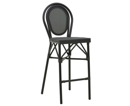 Σκαμπό μπαρ κήπου Dezyan pakoworld μαύρο αλουμίνιο-μαύρο textilene 41.5x53.5x116εκ - ΚΑΡΕΚΛΕΣ - ΠΟΛΥΘΡΟΝΕΣ ΕΣ. στο Milonadakis.gr