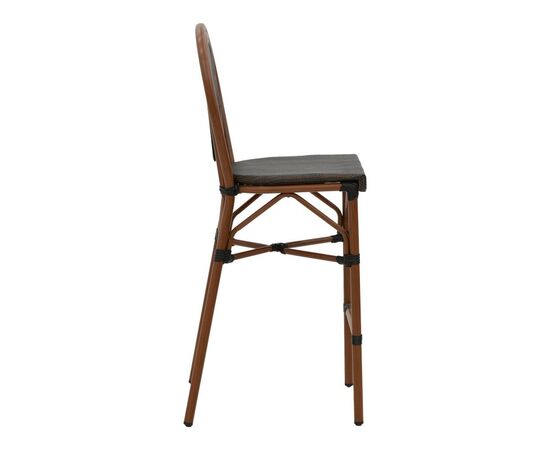 Σκαμπό μπαρ κήπου Dezyan pakoworld καρυδί αλουμίνιο-γκρι  textilene 41.5x53.5x116εκ - ΚΑΡΕΚΛΕΣ - ΠΟΛΥΘΡΟΝΕΣ ΕΣ. στο Milonadakis.gr