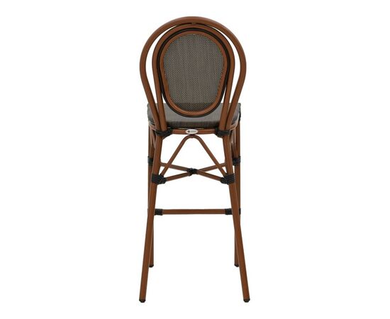 Σκαμπό μπαρ κήπου Dezyan pakoworld καρυδί αλουμίνιο-γκρι  textilene 41.5x53.5x116εκ - ΚΑΡΕΚΛΕΣ - ΠΟΛΥΘΡΟΝΕΣ ΕΣ. στο Milonadakis.gr