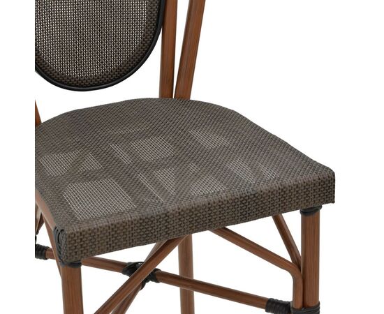 Σκαμπό μπαρ κήπου Dezyan pakoworld καρυδί αλουμίνιο-γκρι  textilene 41.5x53.5x116εκ - ΚΑΡΕΚΛΕΣ - ΠΟΛΥΘΡΟΝΕΣ ΕΣ. στο Milonadakis.gr