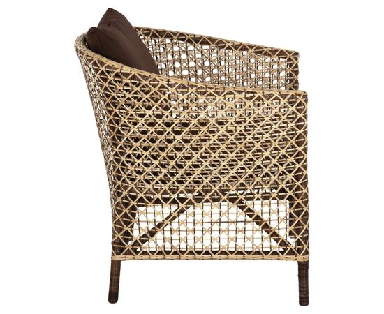 ΠΟΛΥΘΡΟΝΑ ΕΞΩΤ.ΧΩΡΟΥ HM6111 SILMAR-RATTAN ΚΑΦΕ ΚΑΙ ΦΥΣΙΚΟ-ΜΑΞΙΛΑΡΙΑ ΚΑΦΕ 82x76x85Υεκ - ΚΑΡΕΚΛΕΣ - ΠΟΛΥΘΡΟΝΕΣ στο Milonadakis.gr