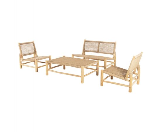 ΣΑΛΟΝΙ ΕΞΩΤ. ΧΩΡΟΥ 4ΤΜΧ LONDER HM11957 ΜΑΣΙΦ TEAK-ΣΥΝΘ.RATTAN-ΦΥΣΙΚΟ - ΣΕΤ ΣΑΛΟΝΙΑ στο Milonadakis.gr