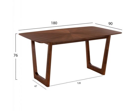 ΤΡΑΠΕΖΙ ΤΡΑΠΕΖΑΡΙΑΣ RINER ΟΡΘΟΓΩΝΙΟ HM9745 MDF ΜΕ ΚΑΠΛΑΜΑ ΚΑΡΥΔΙΑΣ 180x90x76εκ. - ΤΡΑΠΕΖΙΑ ΚΟΥΖΙΝΑΣ στο Milonadakis.gr