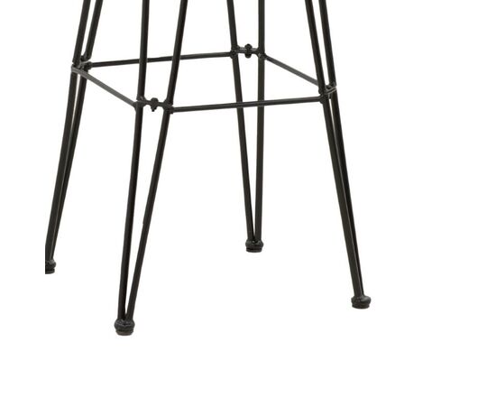 Σκαμπό μπαρ κήπου Naoki pakoworld με μαξιλάρι pe μαύρο-μέταλλο μαύρο πόδι 52x50x90εκ - ΚΑΡΕΚΛΕΣ - ΠΟΛΥΘΡΟΝΕΣ ΕΣ. στο Milonadakis.gr