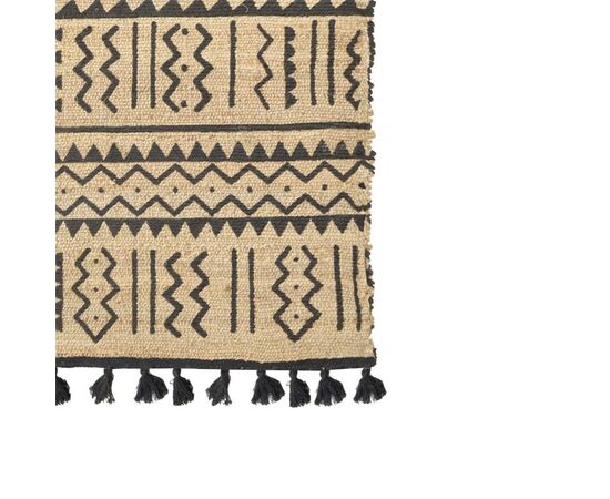 Χαλί Utrion Inart φυσικό-μαύρο γιούτα-βαμβάκι 120x180x1εκ - ΧΑΛΙΑ στο Milonadakis.gr