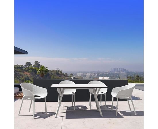 Σετ Τραπεζαρίας 5τμχ Max Sky Pro White 140X80Χ74εκ. - ΣΕΤ ΤΡΑΠΕΖΑΡΙΕΣ στο Milonadakis.gr