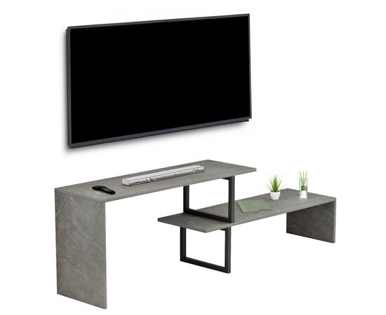 ΕΠΙΠΛΟ ΤΗΛΕΟΡΑΣΗΣ ΕΠΕΚΤ. BRIGGITE HM8892.11 ΜΕΛΑΜΙΝΗ GREY STONE TEXTURE 160x30x45Υεκ. - ΕΠΙΠΛΑ ΤΗΛΕΟΡΑΣΗΣ στο Milonadakis.gr