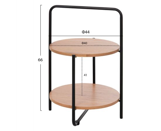 ΒΟΗΘΗΤΙΚΟ ΤΡΑΠΕΖΙ SYLO HM9618.01 MDF ΣΕ ΦΥΣΙΚΟ-ΜΑΥΡΟ ΜΕΤΑΛΛΟ Φ44x66Υεκ. - ΒΟΗΘΗΤΙΚΑ ΤΡΑΠΕΖΑΚΙΑ στο Milonadakis.gr