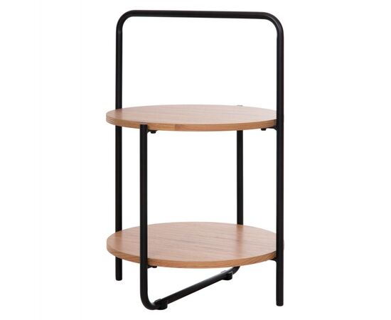 ΒΟΗΘΗΤΙΚΟ ΤΡΑΠΕΖΙ SYLO HM9618.01 MDF ΣΕ ΦΥΣΙΚΟ-ΜΑΥΡΟ ΜΕΤΑΛΛΟ Φ44x66Υεκ. - ΒΟΗΘΗΤΙΚΑ ΤΡΑΠΕΖΑΚΙΑ στο Milonadakis.gr
