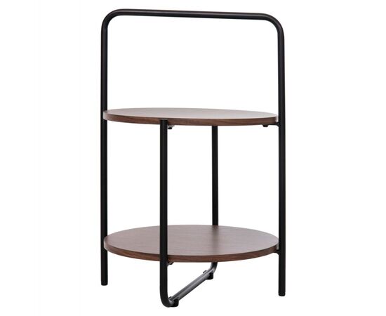 ΒΟΗΘΗΤΙΚΟ ΤΡΑΠΕΖΙ SYLO HM9618.02 MDF ΣΕ ΚΑΡΥΔΙ-ΜΑΥΡΟ ΜΕΤΑΛΛΟ Φ44x66Υεκ. - ΒΟΗΘΗΤΙΚΑ ΤΡΑΠΕΖΑΚΙΑ στο Milonadakis.gr