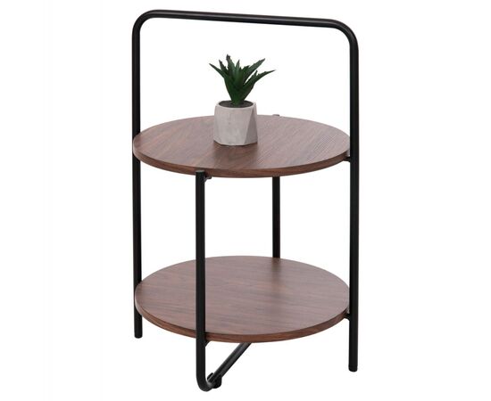 ΒΟΗΘΗΤΙΚΟ ΤΡΑΠΕΖΙ SYLO HM9618.02 MDF ΣΕ ΚΑΡΥΔΙ-ΜΑΥΡΟ ΜΕΤΑΛΛΟ Φ44x66Υεκ. - ΒΟΗΘΗΤΙΚΑ ΤΡΑΠΕΖΑΚΙΑ στο Milonadakis.gr