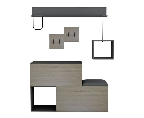 ΕΠΙΠΛΟ ΕΙΣΟΔΟΥ CERB HM8957.11 ΜΕΛΑΜΙΝΗ ΣΕ SONAMA-ΓΚΡΙ 120x20x72Υ εκ. - ΕΠΙΠΛΑ ΕΙΣΟΔΟΥ στο Milonadakis.gr