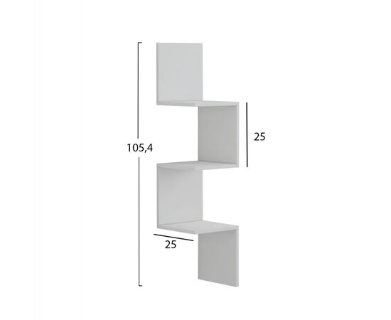 ΕΠΙΤΟΙΧΙΑ ΓΩΝΙΑΚΗ ΡΑΦΙΕΡΑ ILLUSION HM8935.12 ΜΕΛΑΜΙΝΗ ΣΕ ΛΕΥΚΟ 25x25x105,4Υεκ. - ΡΑΦΙΑ ΤΟΙΧΟΥ στο Milonadakis.gr