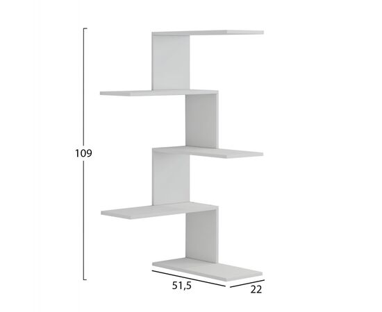 ΕΠΙΤΟΙΧΙΑ ΡΑΦΙΕΡΑ RORY HM8931.11 ΜΕΛΑΜΙΝΗ ΣΕ ΛΕΥΚΟ 22x51,5x109Υ εκ. - ΡΑΦΙΑ ΤΟΙΧΟΥ στο Milonadakis.gr