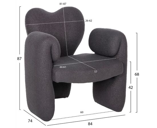 ΠΟΛΥΘΡΟΝΑ HARTT HM9777.01 ΓΚΡΙ TEDDY ΥΦΑΣΜΑ 84x74x87Yεκ. - ΚΑΡΕΚΛΕΣ - ΠΟΛΥΘΡΟΝΕΣ ΕΣ. στο Milonadakis.gr