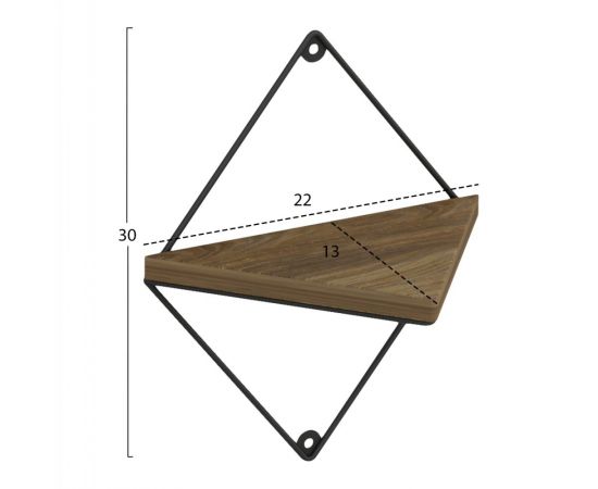 ΣΕΤ ΡΑΦΙΑ ΤΟΙΧΟΥ EVERLEIGH HM8951.11 ΜΕΤΑΛΛΟ ΜΑΥΡΟ-ΜΕΛΑΜΙΝΗ ΦΥΣΙΚΟ 22x13x30Υεκ. - ΡΑΦΙΑ ΤΟΙΧΟΥ στο Milonadakis.gr