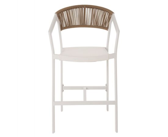 ΣΚΑΜΠΟ ΑΛΟΥΜΙΝΙΟΥ ΛΕΥΚΟ HM5892.32 ΜΕΣ. ΥΨΟΥΣ-ΜE RATTAN & TΕΧΤLINE 57x57x99,5Yεκ. - ΣΚΑΜΠΩ στο Milonadakis.gr