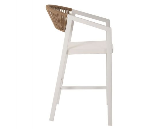 ΣΚΑΜΠΟ ΑΛΟΥΜΙΝΙΟΥ ΛΕΥΚΟ HM5892.32 ΜΕΣ. ΥΨΟΥΣ-ΜE RATTAN & TΕΧΤLINE 57x57x99,5Yεκ. - ΣΚΑΜΠΩ στο Milonadakis.gr