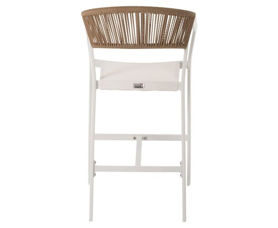 ΣΚΑΜΠΟ ΑΛΟΥΜΙΝΙΟΥ ΛΕΥΚΟ HM5892.32 ΜΕΣ. ΥΨΟΥΣ-ΜE RATTAN & TΕΧΤLINE 57x57x99,5Yεκ. - ΣΚΑΜΠΩ στο Milonadakis.gr