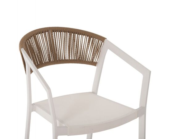 ΣΚΑΜΠΟ ΑΛΟΥΜΙΝΙΟΥ ΛΕΥΚΟ HM5892.32 ΜΕΣ. ΥΨΟΥΣ-ΜE RATTAN & TΕΧΤLINE 57x57x99,5Yεκ. - ΣΚΑΜΠΩ στο Milonadakis.gr