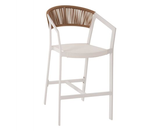 ΣΚΑΜΠΟ ΑΛΟΥΜΙΝΙΟΥ ΛΕΥΚΟ HM5892.32 ΜΕΣ. ΥΨΟΥΣ-ΜE RATTAN & TΕΧΤLINE 57x57x99,5Yεκ. - ΣΚΑΜΠΩ στο Milonadakis.gr