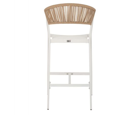 ΣΚΑΜΠΟ ΑΛΟΥΜΙΝΙΟΥ ΛΕΥΚΟ ΜΕ ΜΠΡΑΤΣΑ RATTAN & TEXTLINE 56x58x105Yεκ. HM5892.22 - ΣΚΑΜΠΩ στο Milonadakis.gr